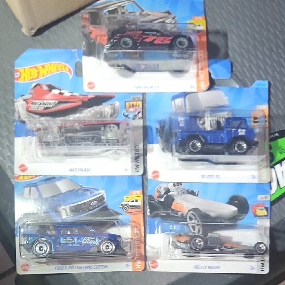 Kids Toy Car Bundle - Assorted Blue and Multicolor Vehicles